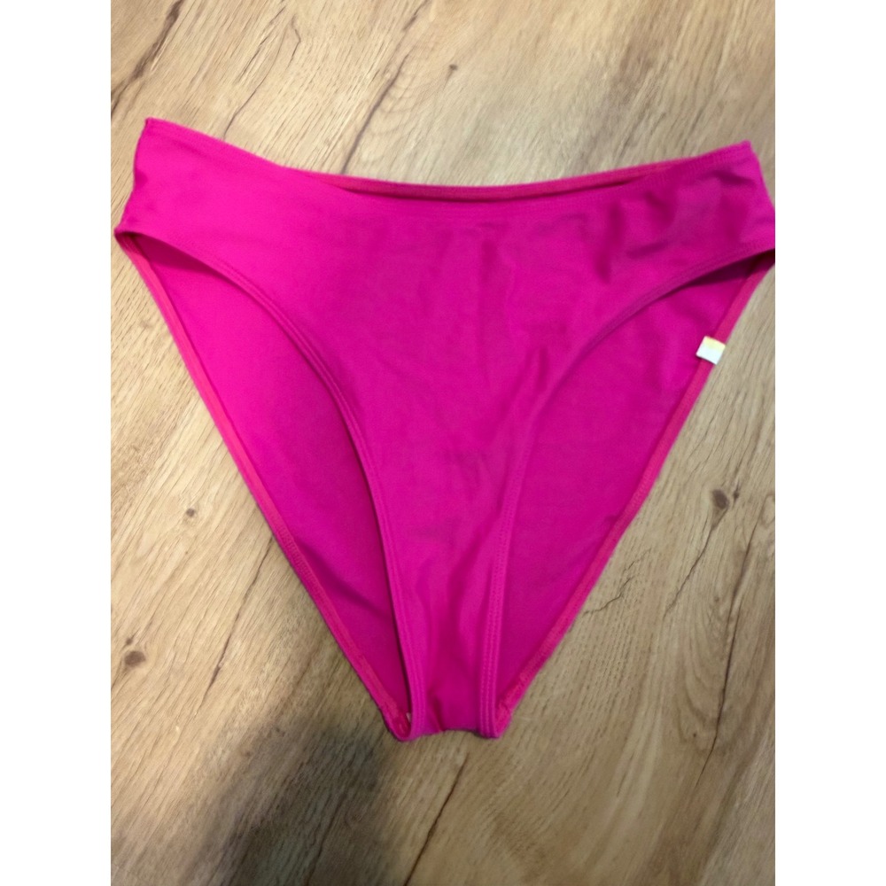 Summersalt Womens The High Kick Bikini Bottom Hot Pink Size 8 High Waisted Neon